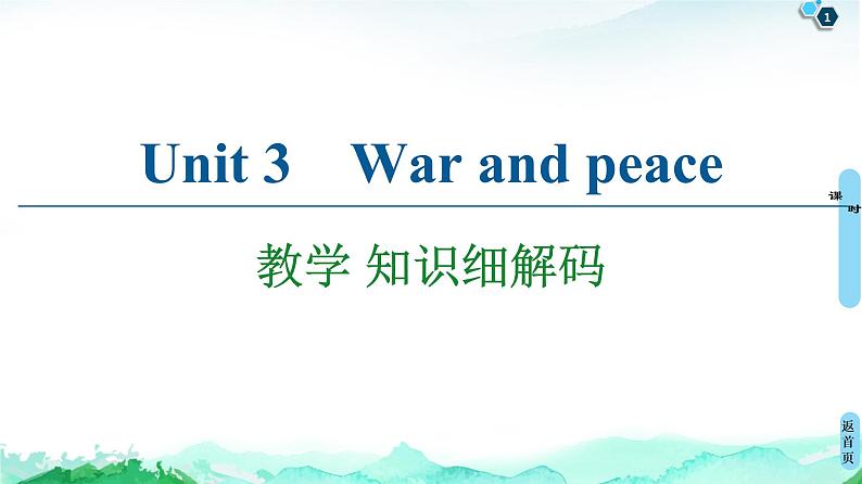 外研版（2019）高中英语 选择性必修第三册 Unit 3　War and peace课件+学案+作业（共19份打包）01