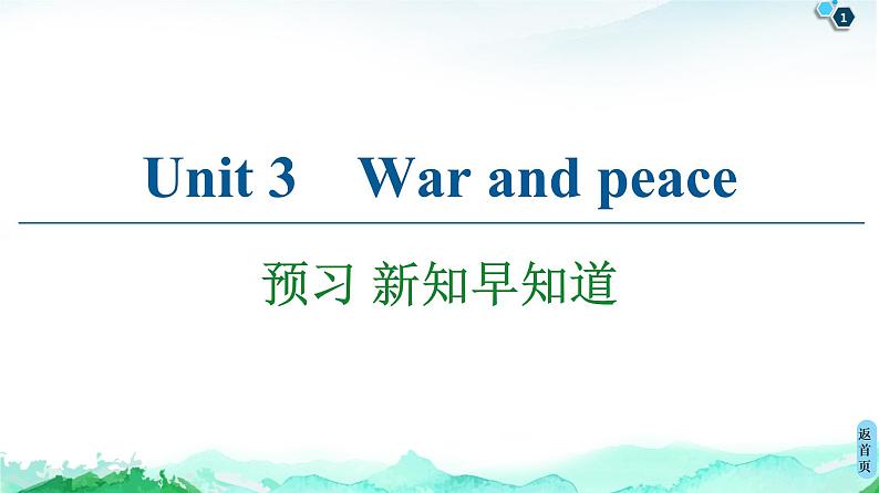 外研版（2019）高中英语 选择性必修第三册 Unit 3　War and peace课件+学案+作业（共19份打包）01