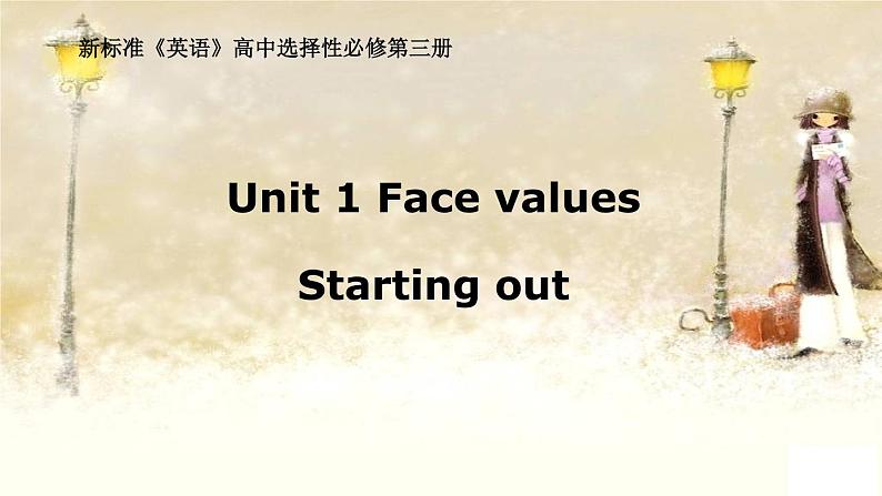 外研版(2019)选择性必修三课件：Unit1 Face values  (6份精品课件打包)01