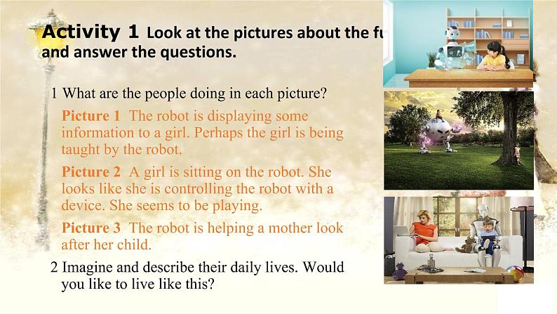 2020-2021学年外研版(2019)选择性必修三课件：Unit4 A glimpse of the future  Presenting ideas & Reflection 第3页