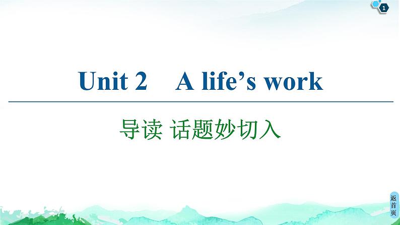 外研版（2019）高中英语 选择性必修第三册 Unit 2　A life’s work课件+学案+作业（共19份打包）01