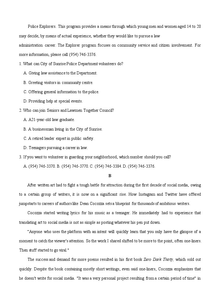 山东省青岛市2021届高三下学期5月统一模拟检测（二模）英语（含答案）02