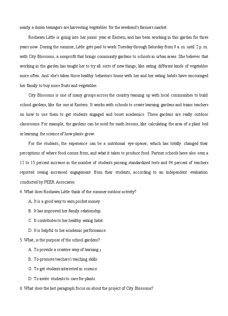 山东省济南市2021届高三下学期5月第二次模拟考试 英语（含答案）第3页