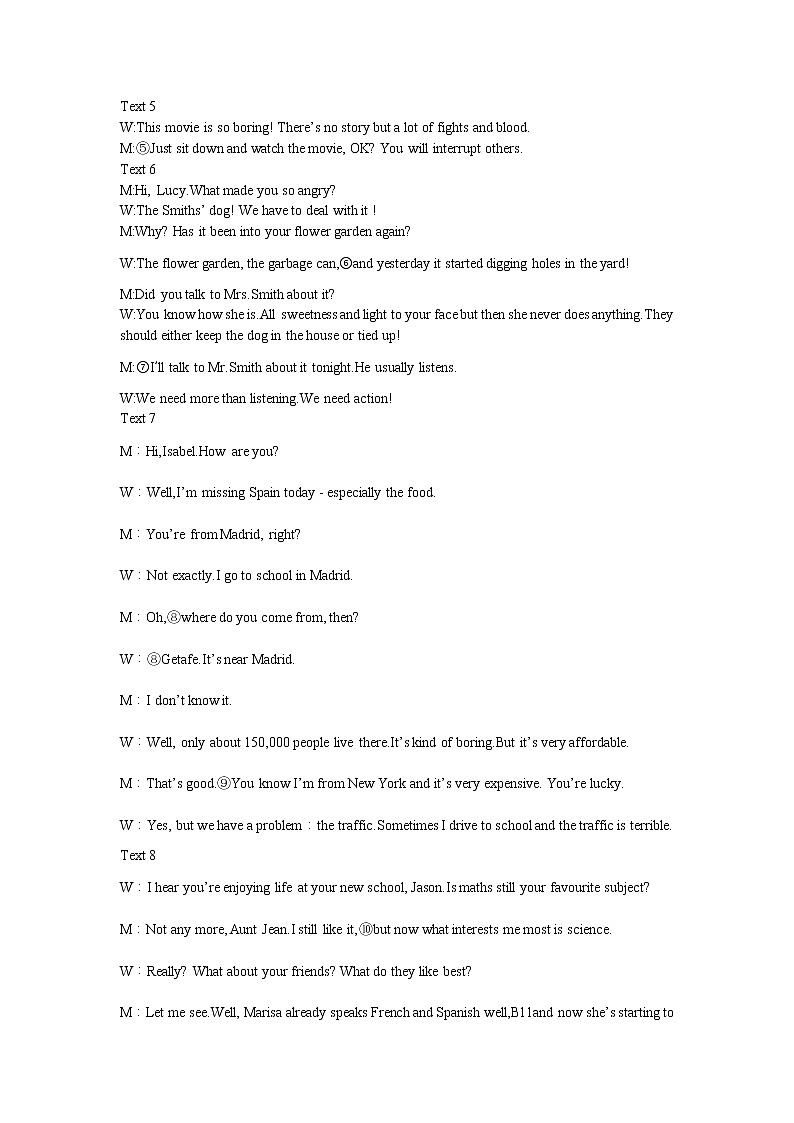 江西省九江第一中学2021届高三下学期5月适应性考试 英语+答案+听力02