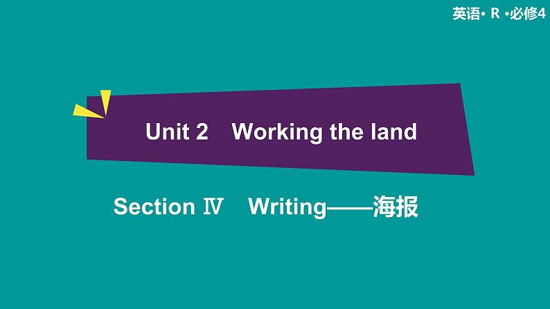 高中 英语 人教版 (新课标) 必修3&4  必修4 Unit 2 Section Ⅳ　Writing——海报 课件01