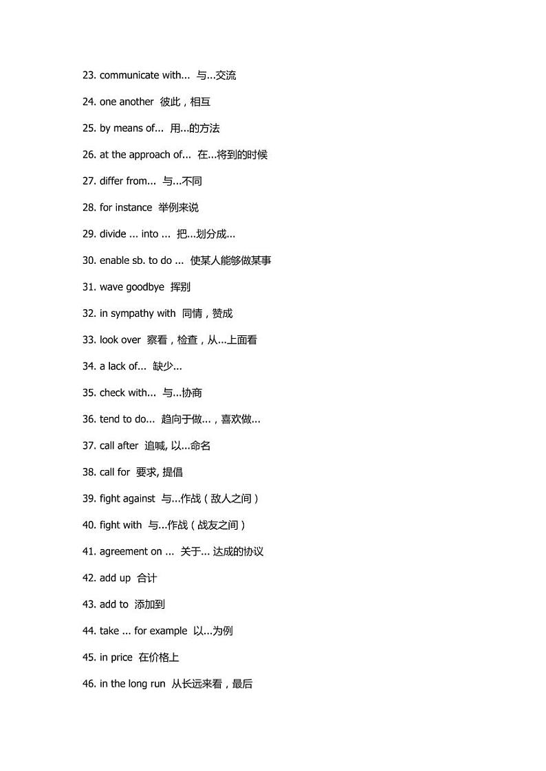 高考英语最后冲刺--340个高频词组及20篇中国元素写作第2页