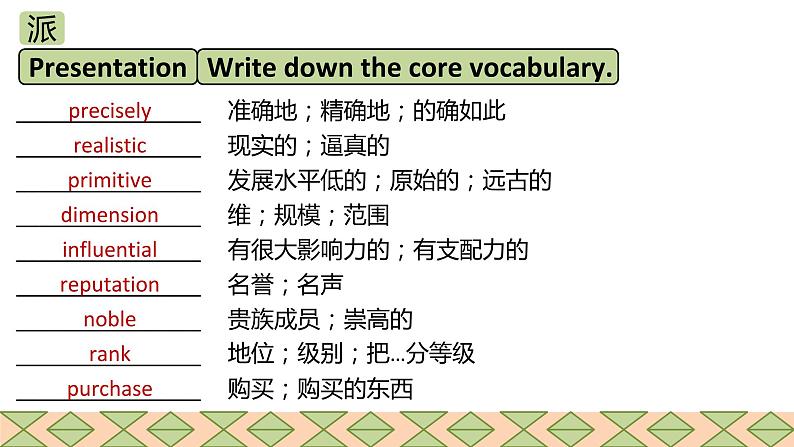 人教版2019高中英语选择性必修第三册Unit 1 Art Period 2 Build up your Vocabulary课件（共44张PPT）第5页