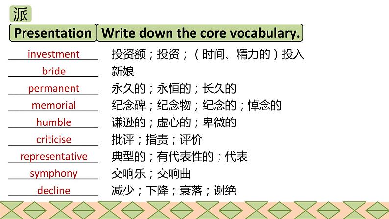 人教版2019高中英语选择性必修第三册Unit 1 Art Period 2 Build up your Vocabulary课件（共44张PPT）第7页