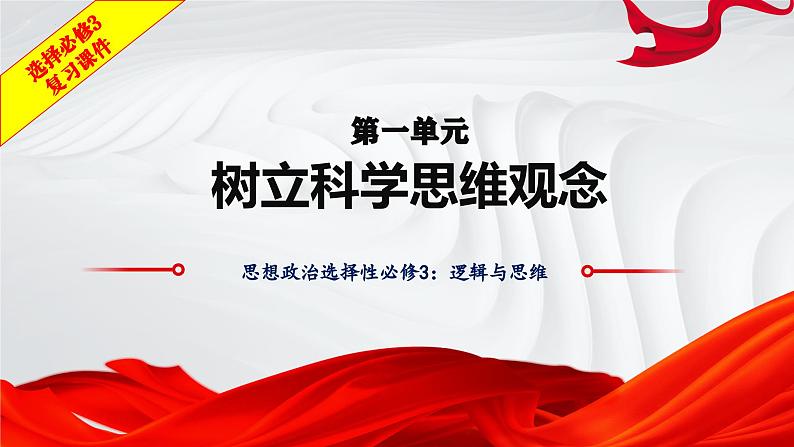 第一单元 树立科学思维观念——高二政治选择性必修三《逻辑与思维》期末复习课件第1页