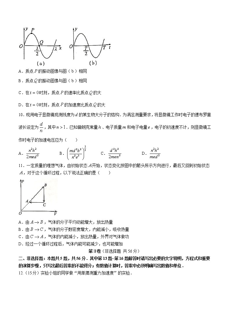 2020-2021学年江苏省无锡市高二下学期期终教学质量抽测物理试题 word版03