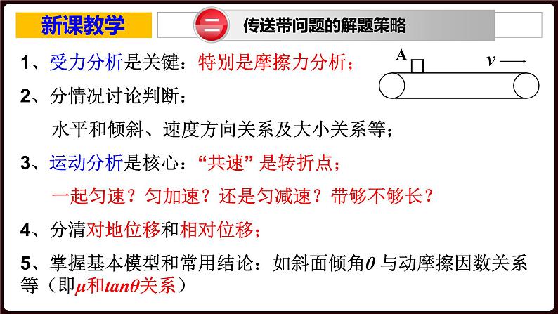 人教版高中物理必修一《传送带模型专题》课件06