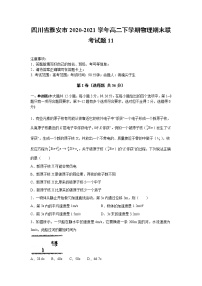2020-2021学年四川省雅安市高二下学期物理期末联考试题11 解析版