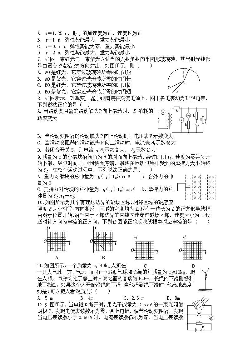2020-2021学年陕西省黄陵中学高二下学期期末考试物理试题 word版第2页