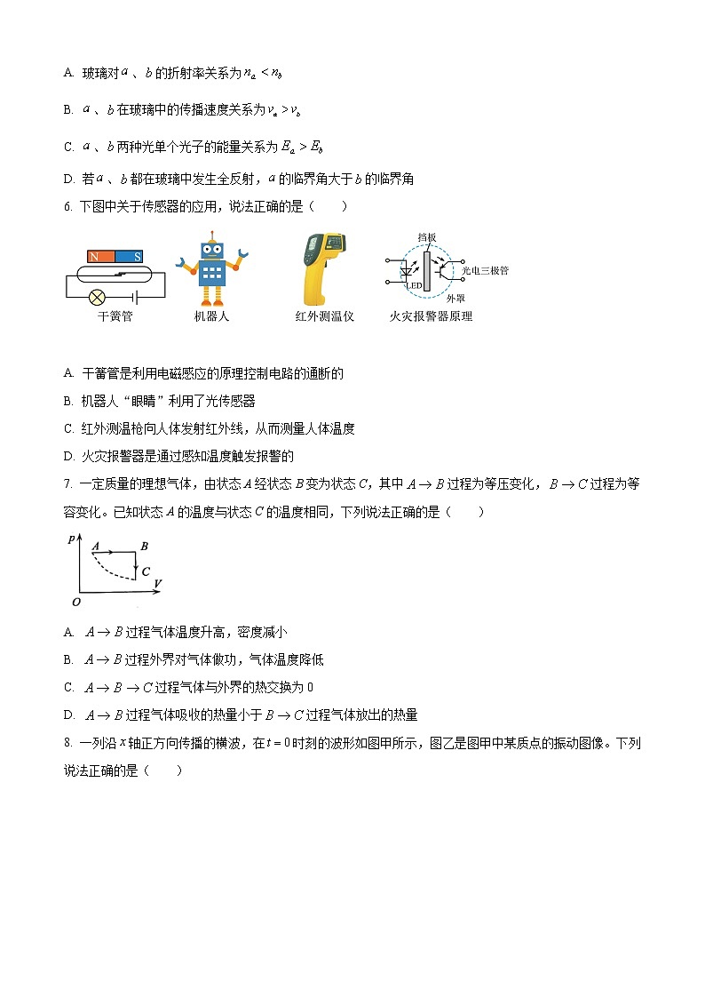 2020-2021学年江苏省连云港市高二下学期期末调研考试物理试题 word版02