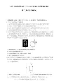 2020-2021学年湖北省武汉市部分重点中学高二上学期期末联考物理试题 PDF版
