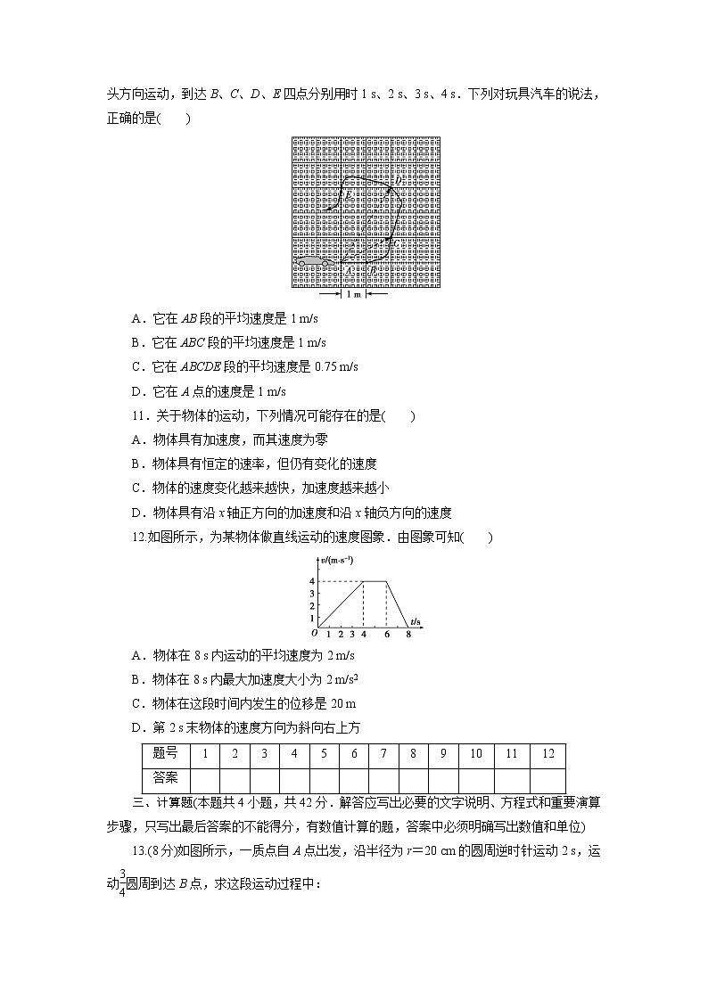 高中同步测试卷·人教物理必修1：高中同步测试卷（一） word版含解析第3页
