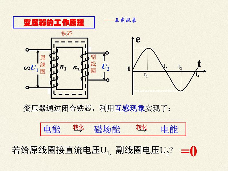 人教版高中物理选修性必修第二册 3.3变压器  课件08