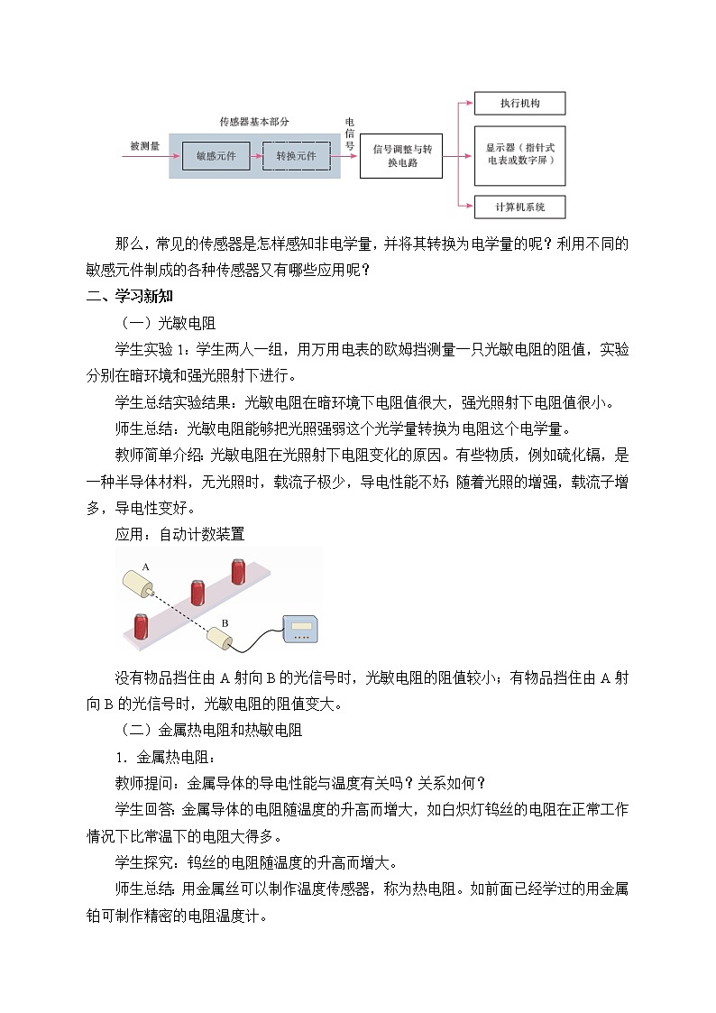 (教案)常见传感器的工作原理及应用02