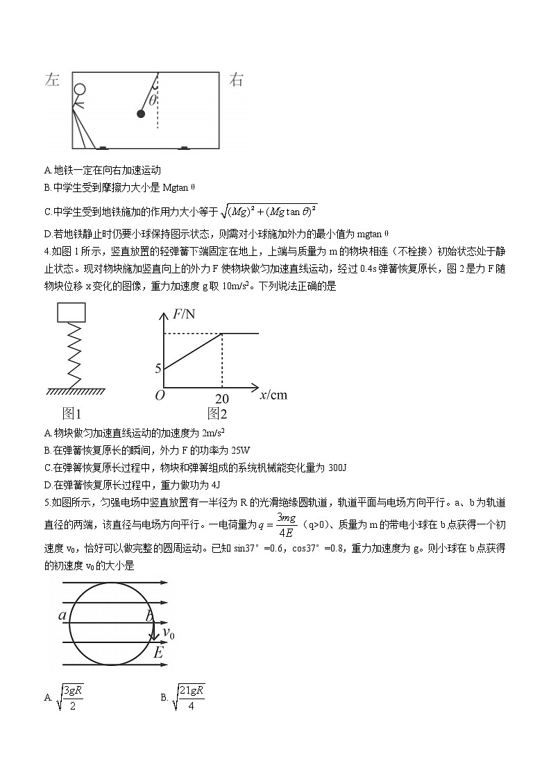 2020-2021学年河南省全国百强校领军考试高二下学期7月联考物理试题 解析版第2页