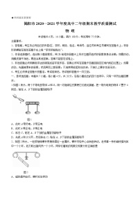 2020-2021学年广东省揭阳市高二下学期期末考试物理试题 word版