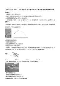 2020-2021学年广东省肇庆市高一下学期期末教学质量检测物理试题