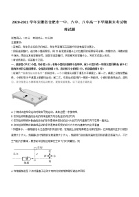 2020-2021学年安徽省合肥市一中、六中、八中高一下学期期末考试物理试题