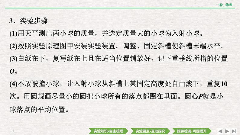 2022届新高考一轮复习人教版 第六章  实验八　验证动量守恒定律 课件（54张）第5页