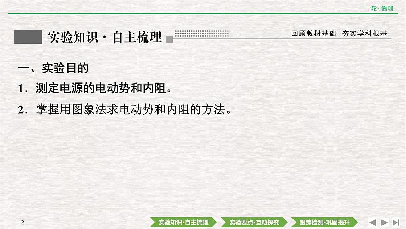 2022届新高考一轮复习人教版 第八章  实验十一　测定电源的电动势和内阻 课件（69张）第2页