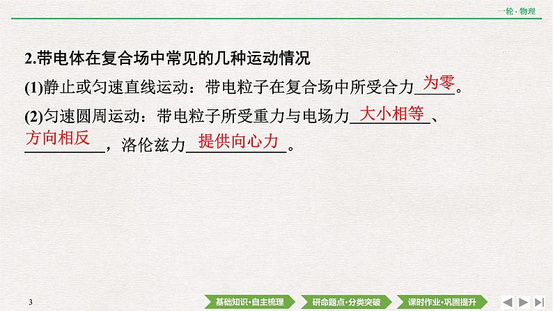 2022届新高考一轮复习人教版 第九章  第3讲　带电粒子在复合场中的运动 课件（85张）第3页