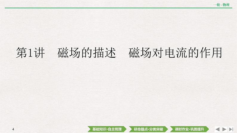 2022届新高考一轮复习人教版 第九章  第1讲　磁场的描述　磁场对电流的作用 课件（50张）04