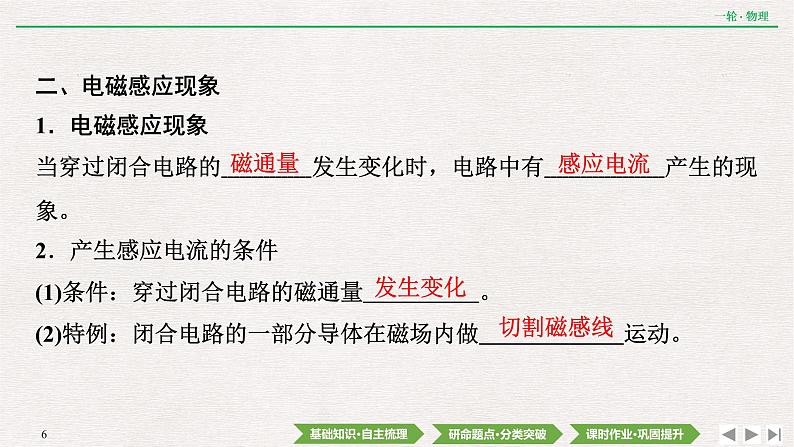 2022届新高考一轮复习人教版 第十章  第1讲　电磁感应现象　楞次定律 课件（40张）第6页