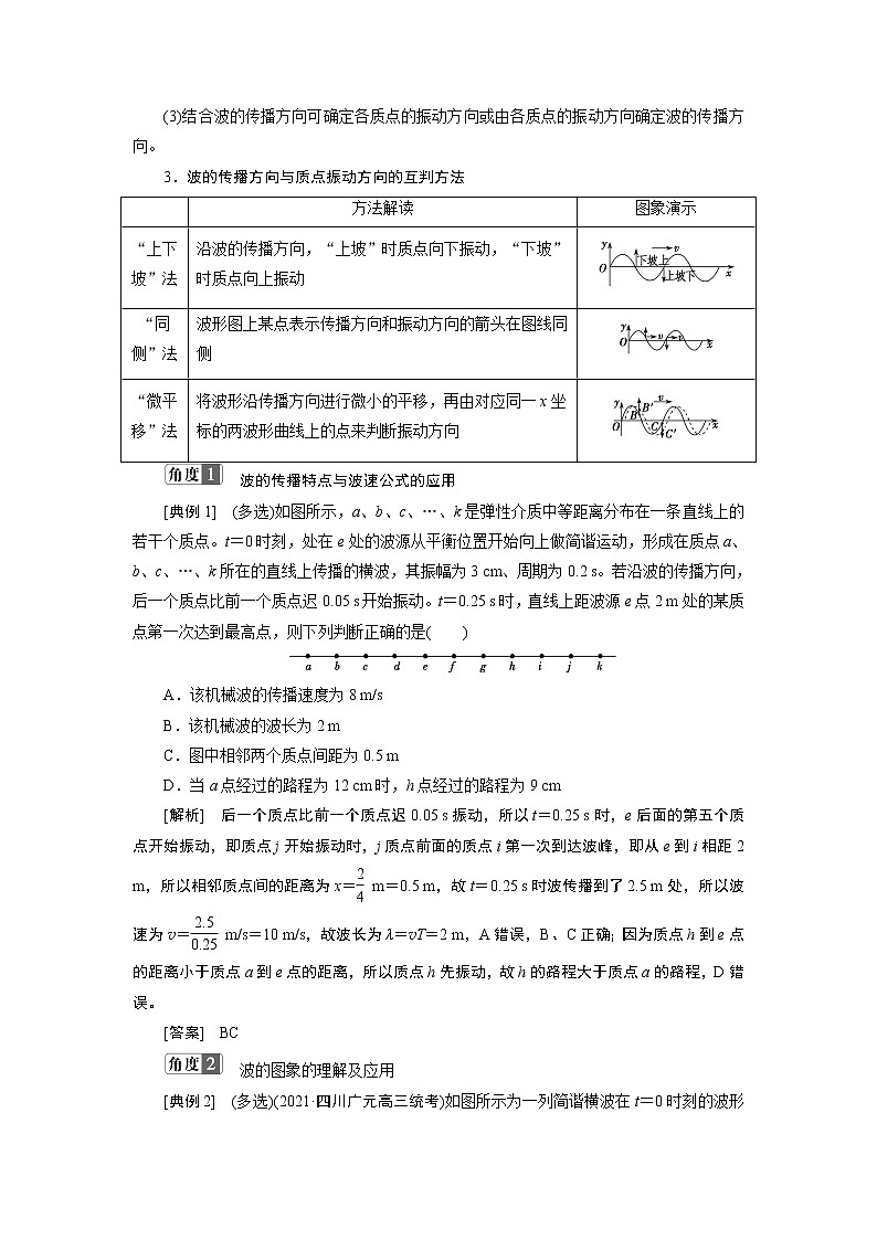 2022届新高考一轮复习人教版 第十四章 第2讲　机械波 学案03