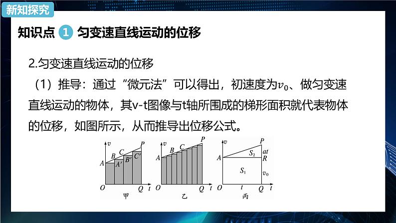 2.3匀变速直线运动的位移与时间的关系 课件-【新教材】人教版（2019）高中物理必修第一册05