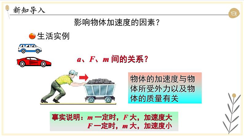 教科版（2019）高中物理必修第一册1.5探究加速度与力、质量的关系 课件03