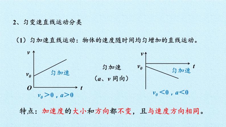 教科版（2019）高中物理必修第一册2.2匀变速直线运动速度与时间的关系 课件05