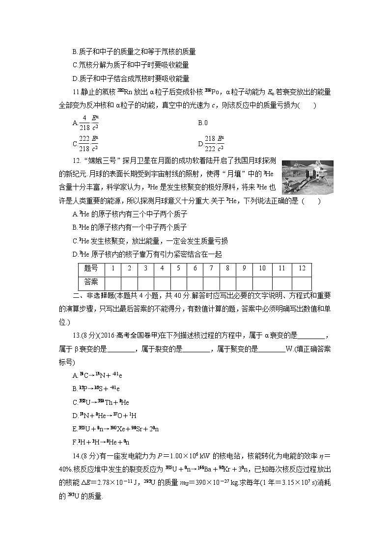 高中同步测试卷·人教物理选修3－5：高中同步测试卷（十） word版含解析03