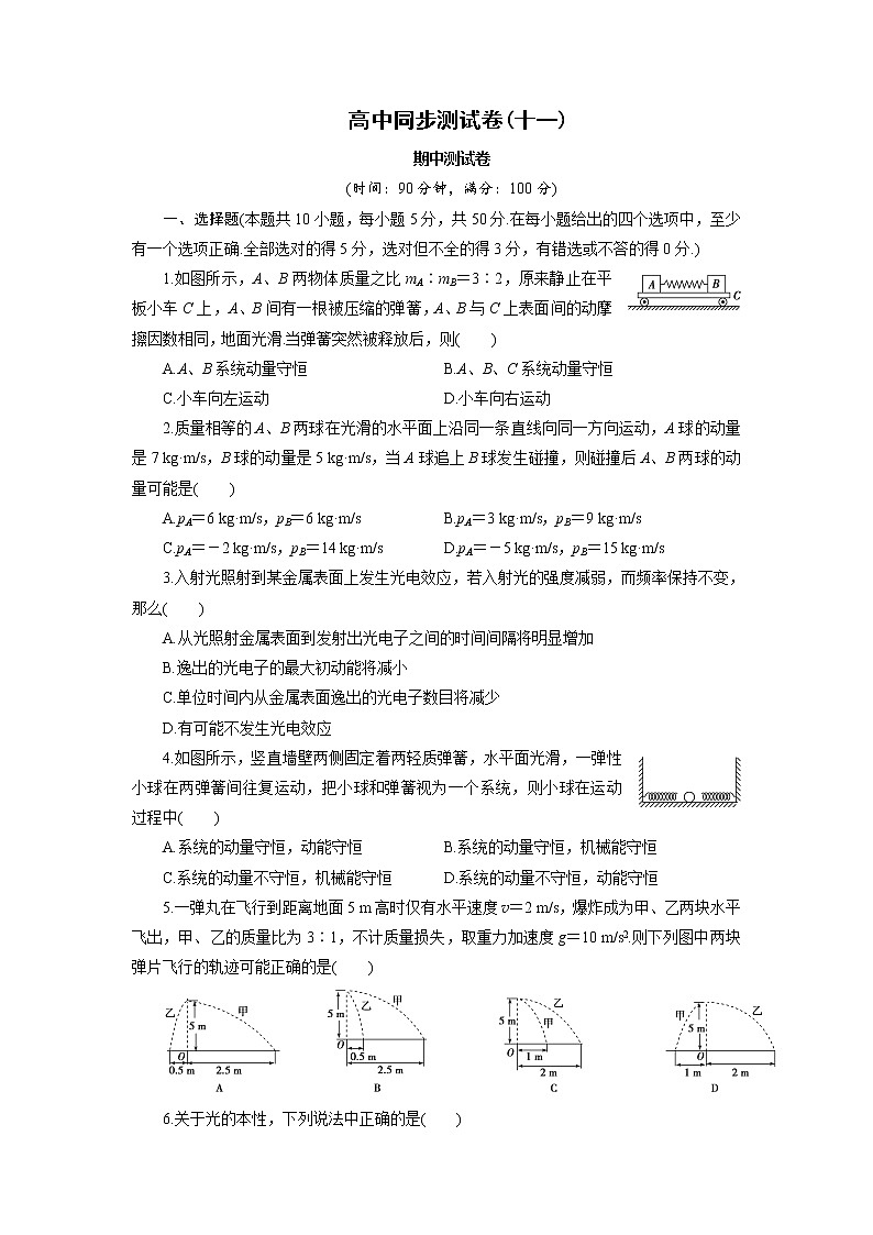 高中同步测试卷·人教物理选修3－5：高中同步测试卷（十一） word版含解析第1页