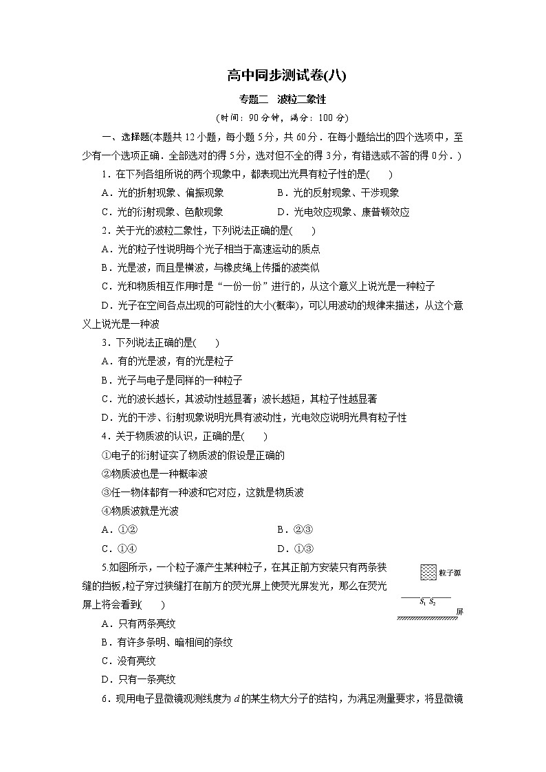 高中同步测试卷·人教物理选修3－5：高中同步测试卷（八） word版含解析01
