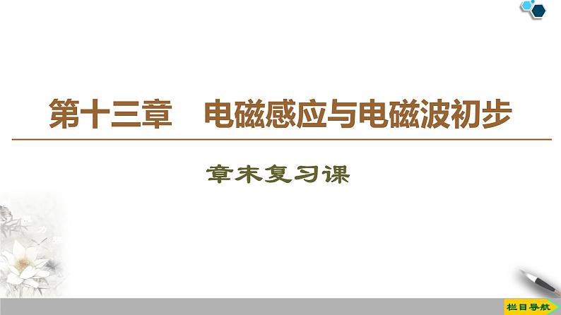 第13章电磁感应与电磁波初步 章末复习课--（新教材）2020-2021学年人教版物理必修第三册课件第1页