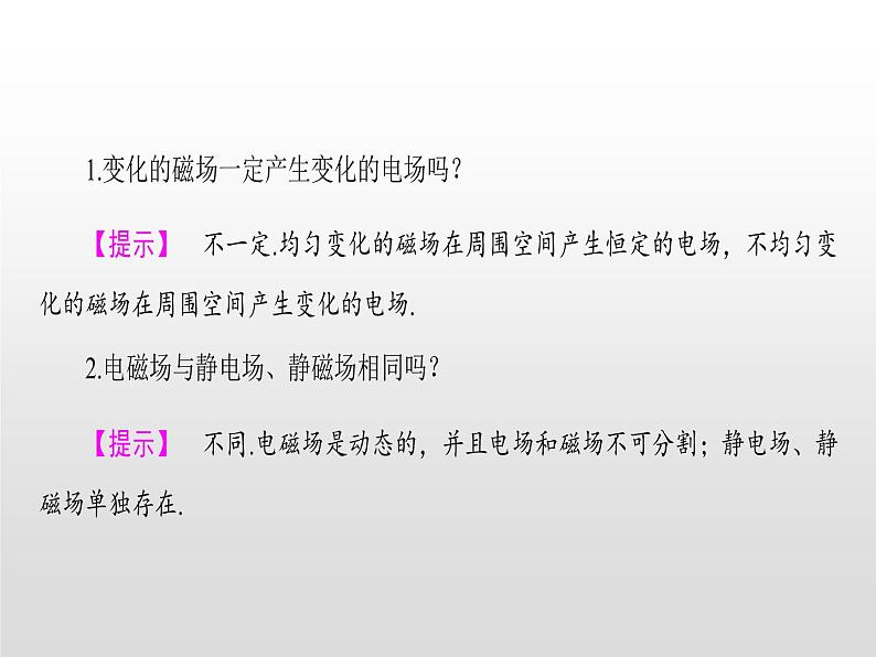 2021-2022学年高中物理沪科版选修3-4 3.1麦克斯韦的电磁场理论3.2电磁波的发现 课件（45张）第5页