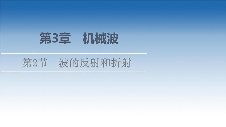 2021-2022学年新教材鲁科物理选择性必修第一册课件：第3章　第2节　波的反射和折射（课件）01