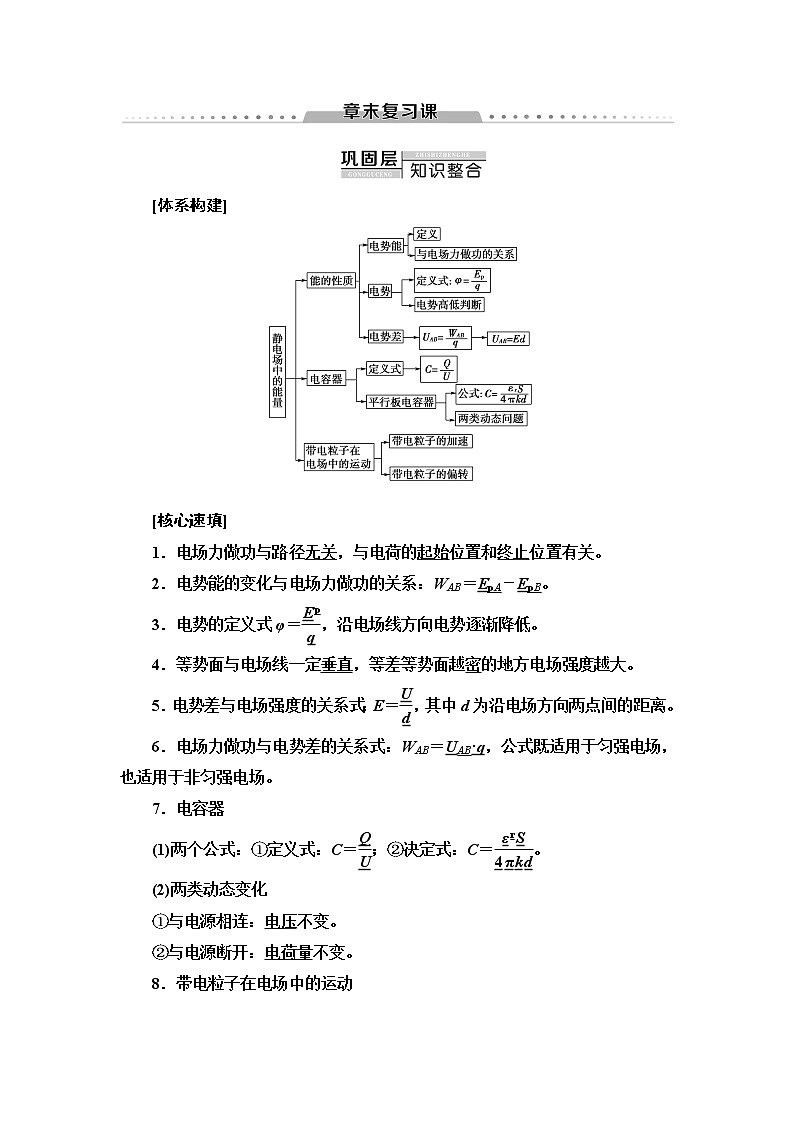 第10章 章末复习课--（新教材） 人教版物理必修第三册配套学案(含答案)01