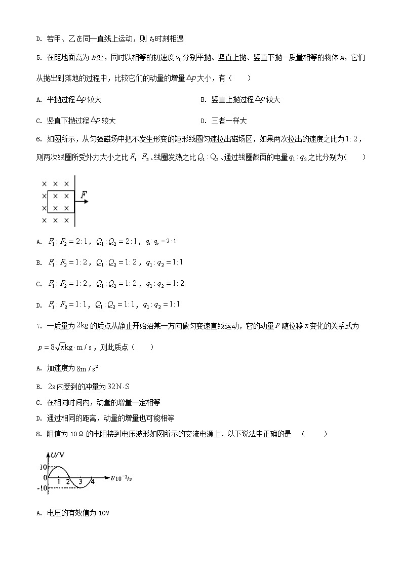 安徽适东县第二中学2020_2021学年高二物理下学期期末考试试题第2页
