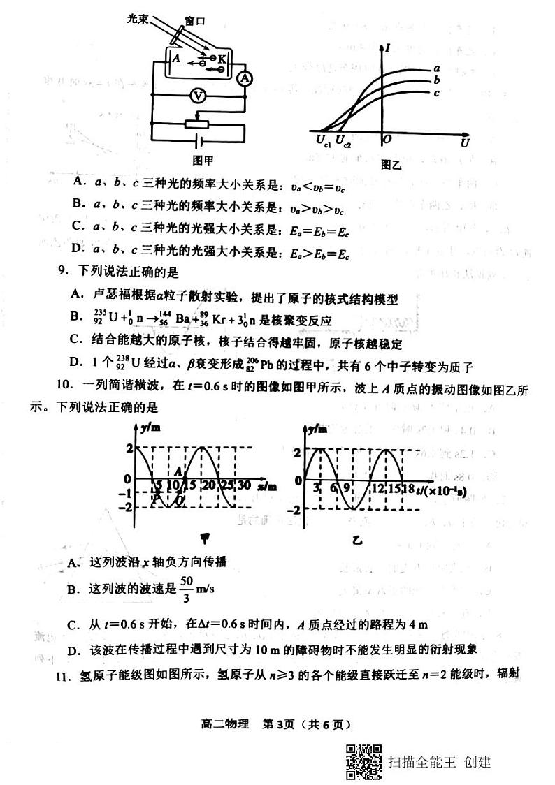 河南省南阳市2020_2021学年高二物理下学期期末质量评估试题PDF03