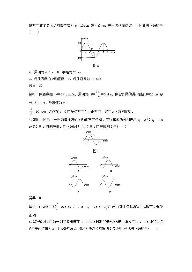2021-2022学年沪科版（2019）选择性必修第一册 第3章机械波 章末综合练习2（解析版）第2页
