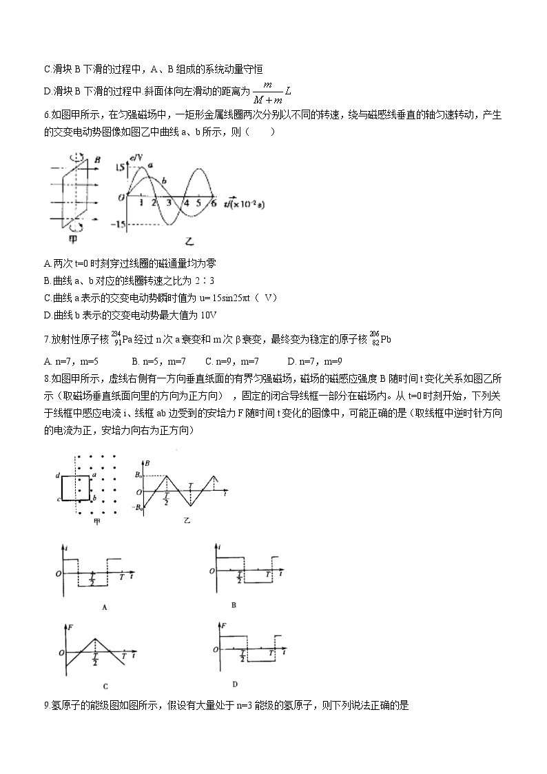 2020-2021学年山西省运城市高二下学期期末调研测试物理试题 （Word版）03