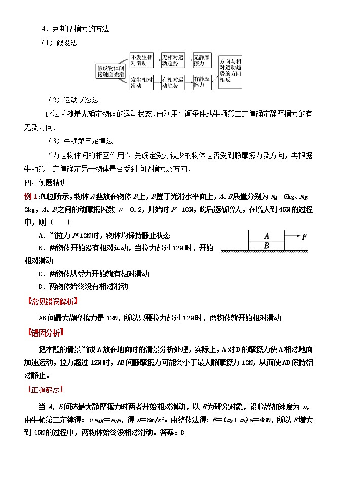2022高考物理一轮复习学案 004水平叠加的滑块——木板模型之动态分析与临界问题 精讲精练02