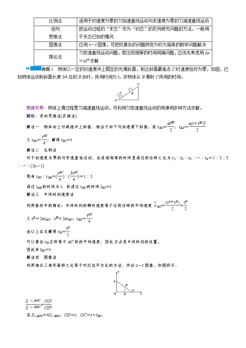 答案 第二章  章 末 小 结—人教版（2019）高中物理必修第一册学案02