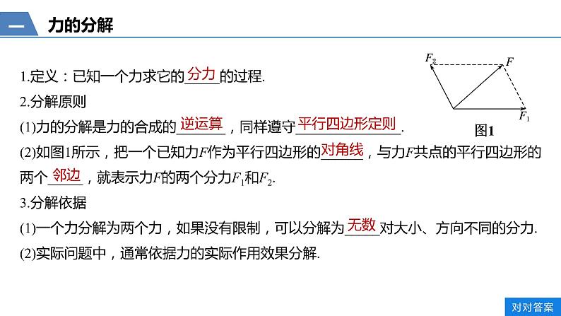 人教版（2019）高中物理必修第一册——3.5 力的分解课件ppt05