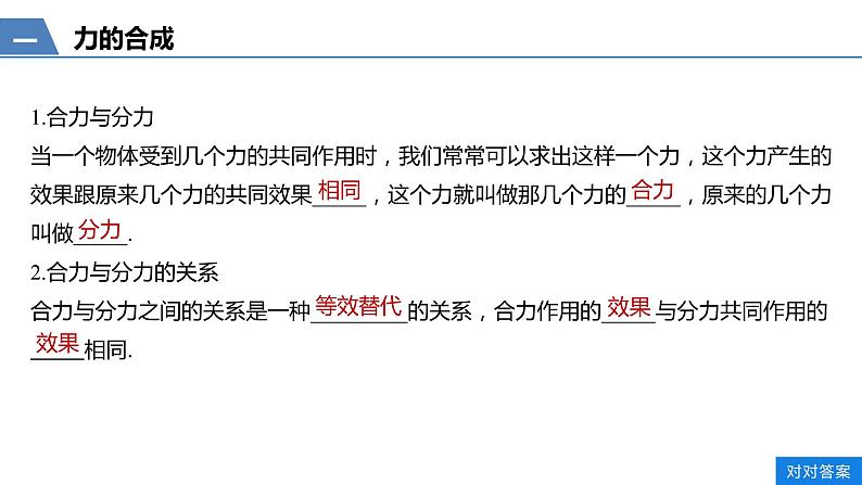 人教版（2019）高中物理必修第一册——3.4 力的合成课件ppt05